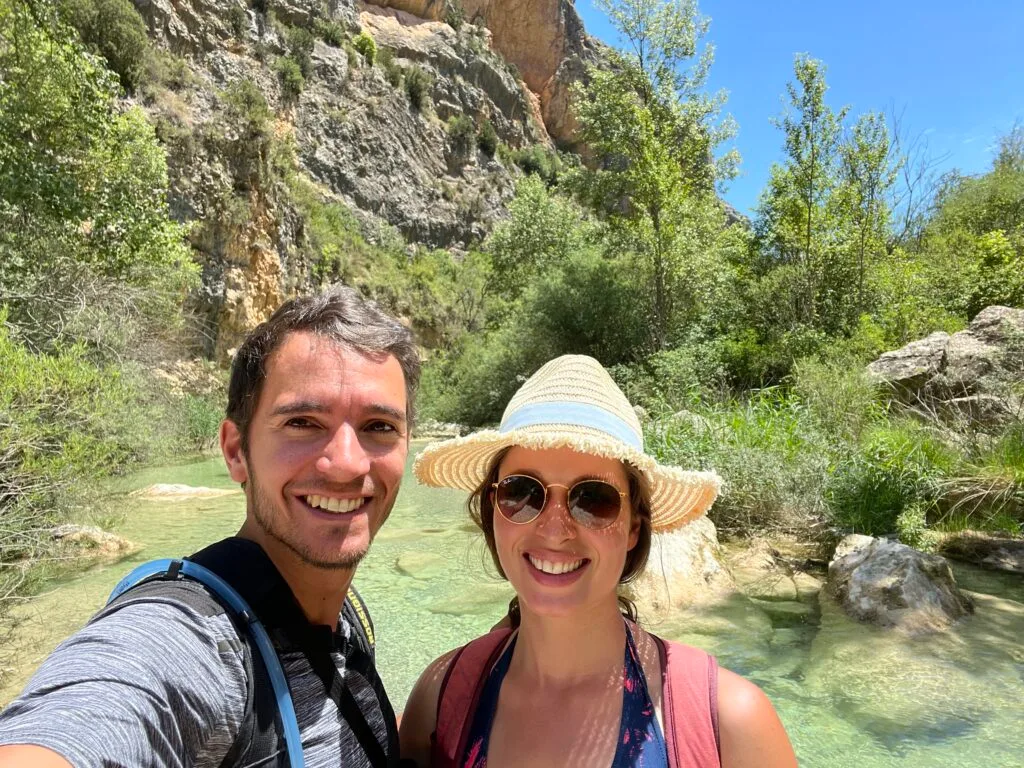 selfie randonnée Rio vero alquezar sierra de guara
