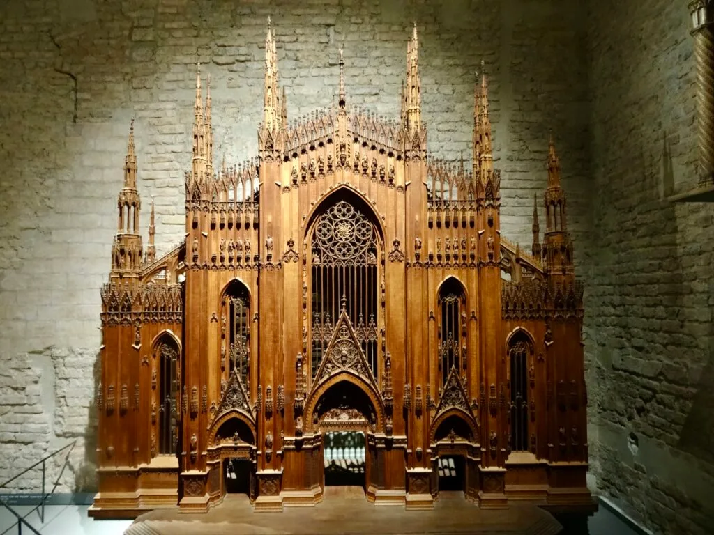 maquette en bois duomo milan