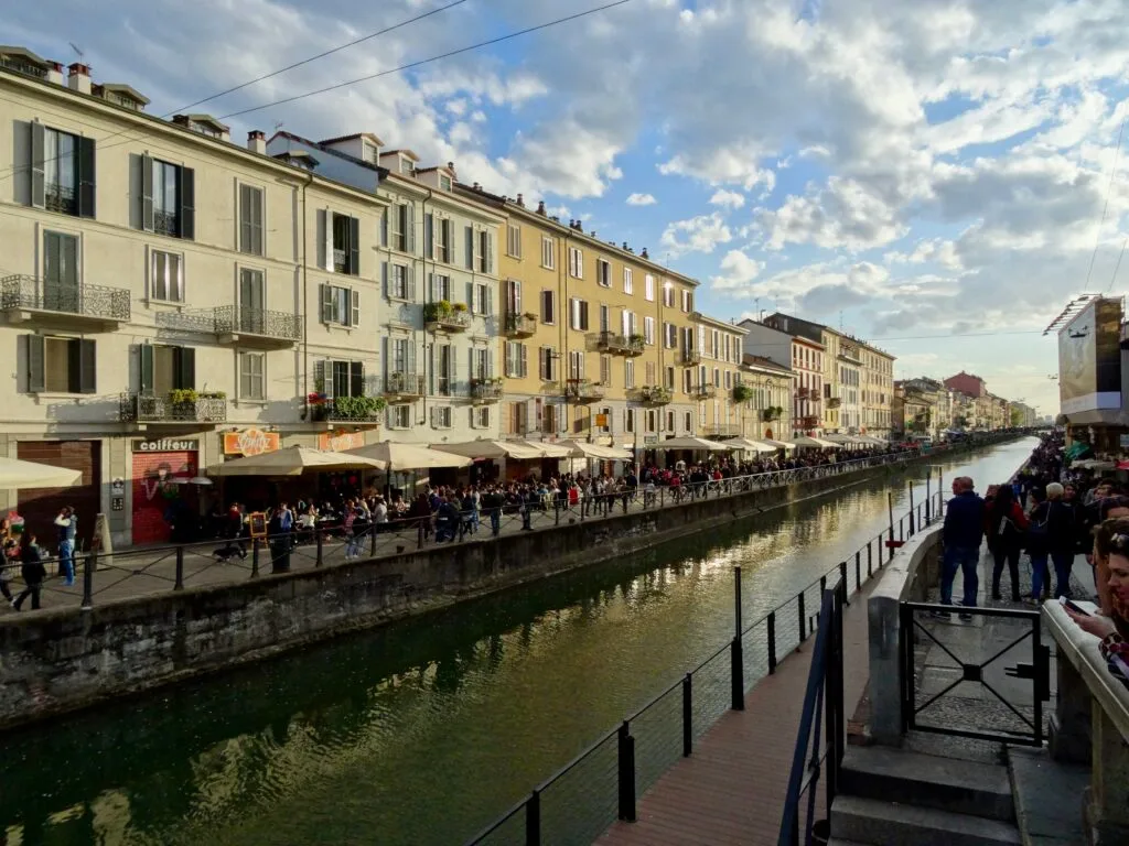 quartier des navigli à Milan