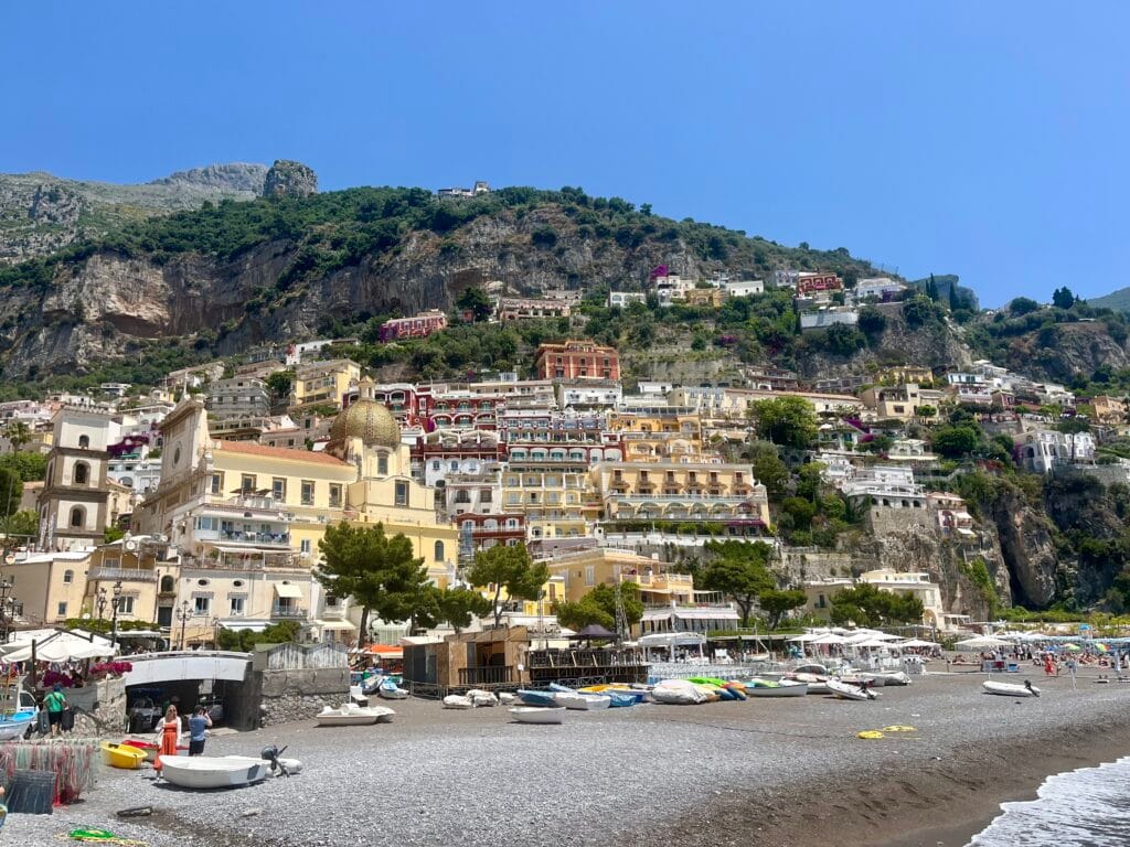 vue depuis le port de positano