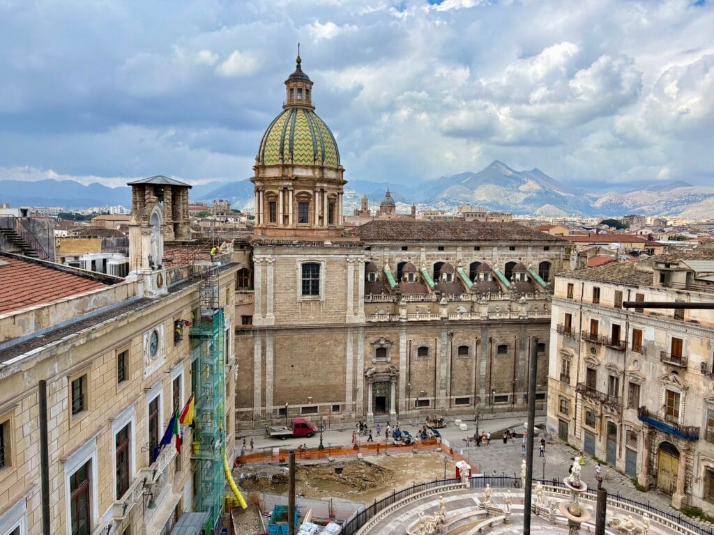 vue sur la piazza Pretoria depuis les toits de la Chiesa e Monastero di Santa Caterina d’Alessandria