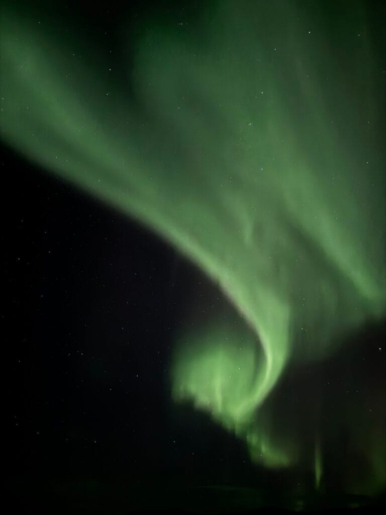 aurore boréale en laponie suédoise