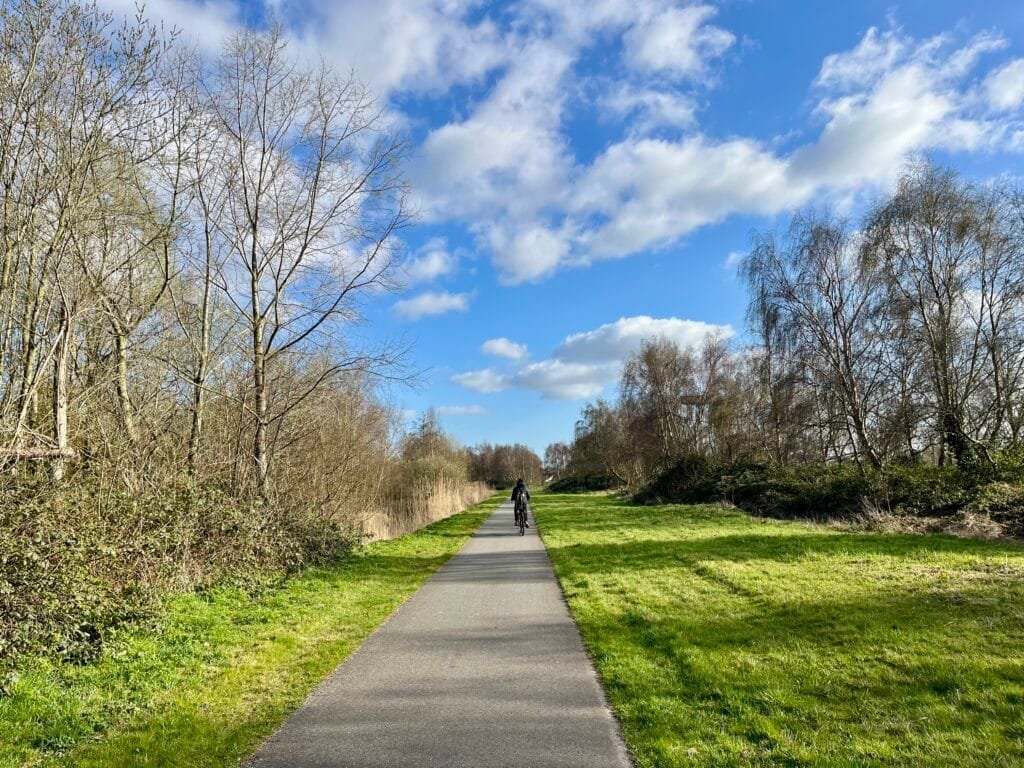 vélo entre Amsterdam et Keukenhof
