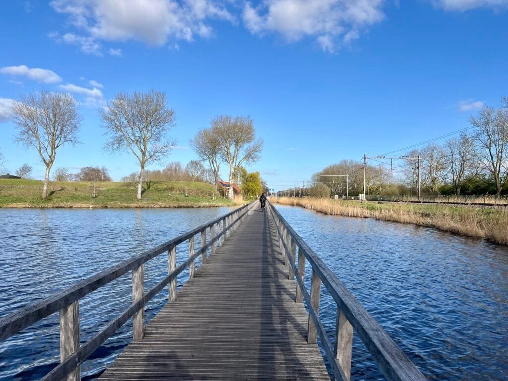 vélo entre Amsterdam et Keukenhof