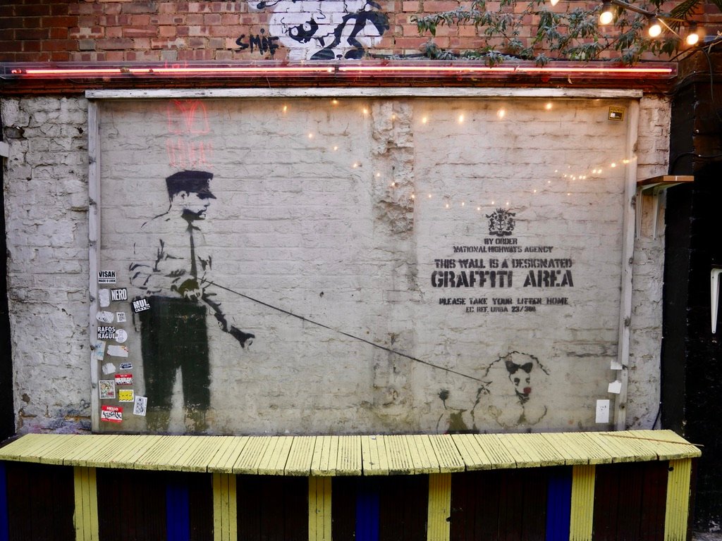 street art dans l'east end à Londres