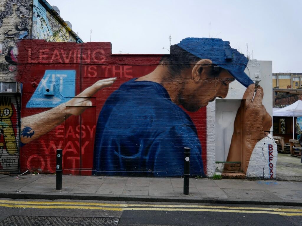 street art dans l'east end à Londres
