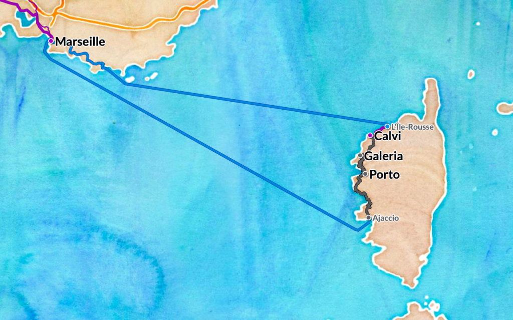 itinéraire en corse